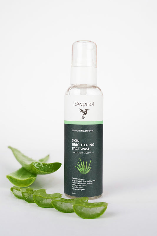 SWYNOL Skin Brightening Face Wash - with Aloe Vera & Lactic Acid