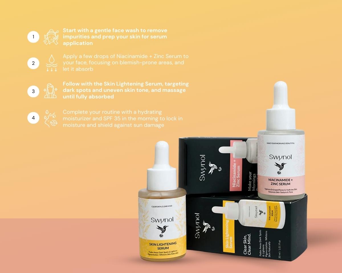 Target acne, dark spots, and dullness with Radiant Skin Booster—formulated with Niacinamide, Zinc, and brightening actives for clear, glowing skin.