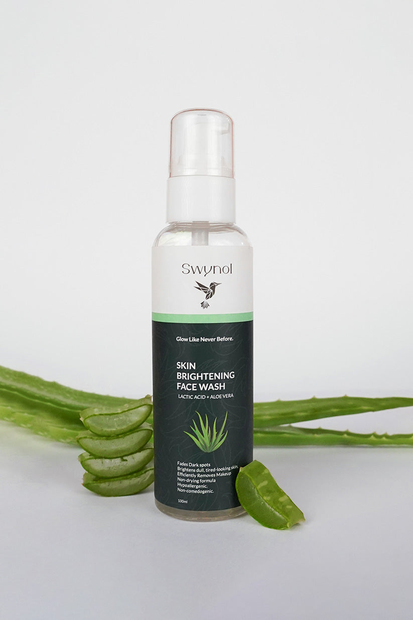 SWYNOL Skin Brightening Face Wash - with Aloe Vera & Lactic Acid